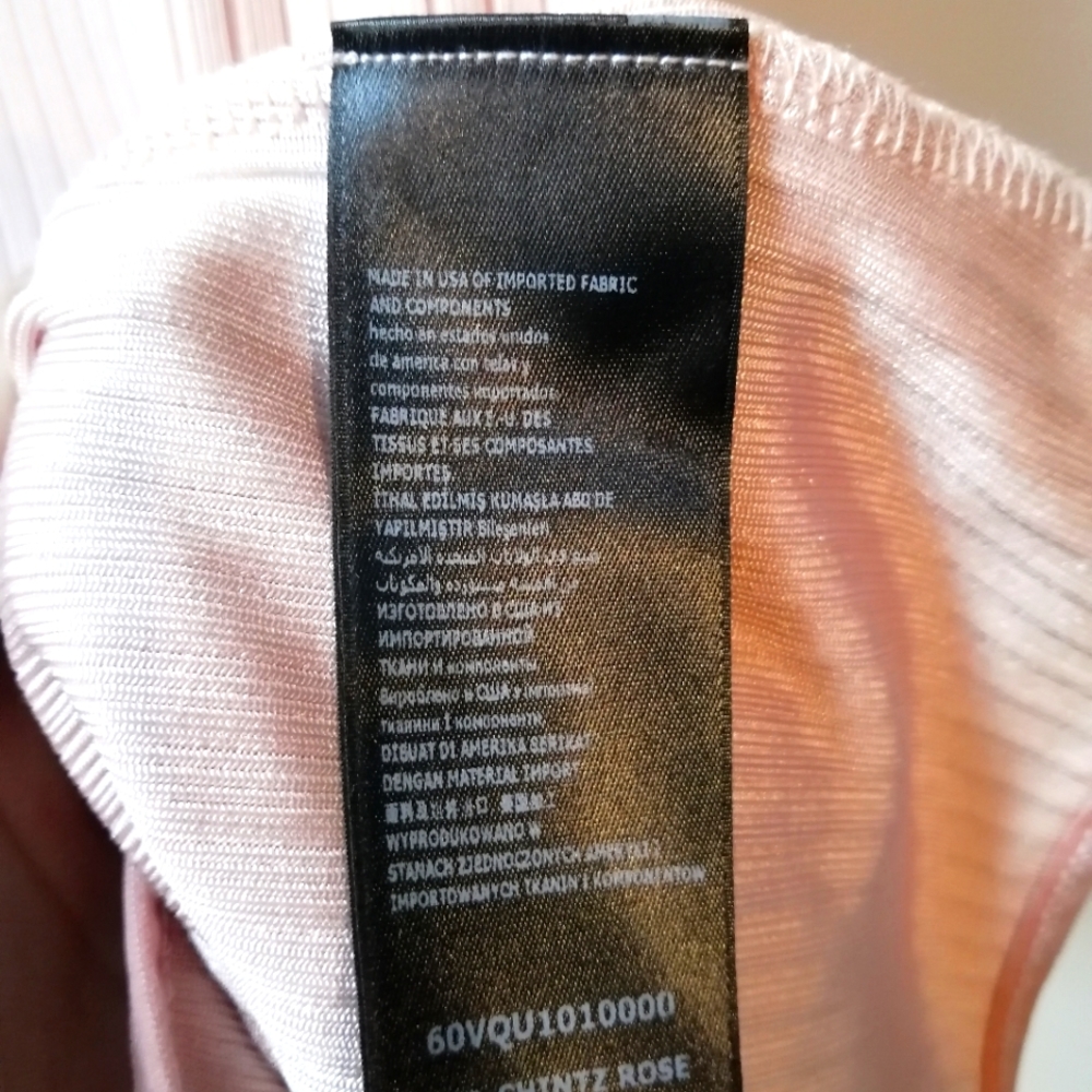 Bebe NWT Pink Shiny Rib Bodysuit - Picture 5 of 7